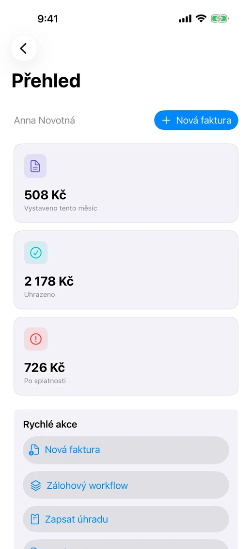 Saldo: Payment overview