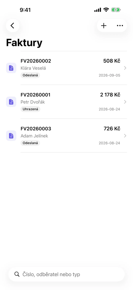 Saldo: Issued invoices